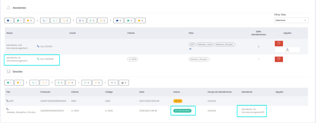 Antes da chamada ser transferida.